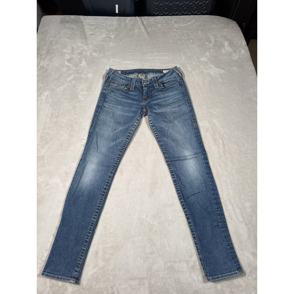 Vintage True Religion Stella Jeans Womens Size 28 Blue MADE FOR IN USA